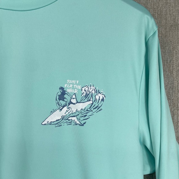 Yeti Shirt Men Large Performance Fishing Long Sleeve Outdoor Surf Shark Athletic - Picture 4 of 9